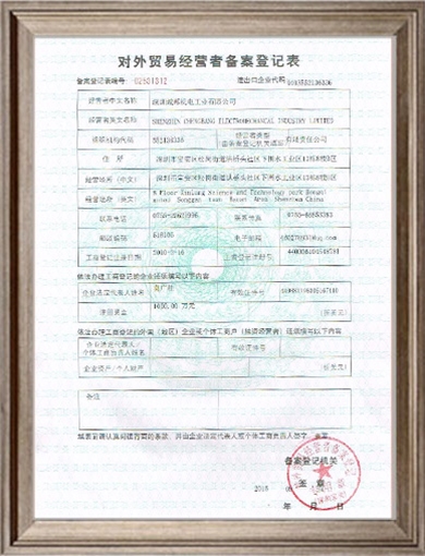 進出口證書